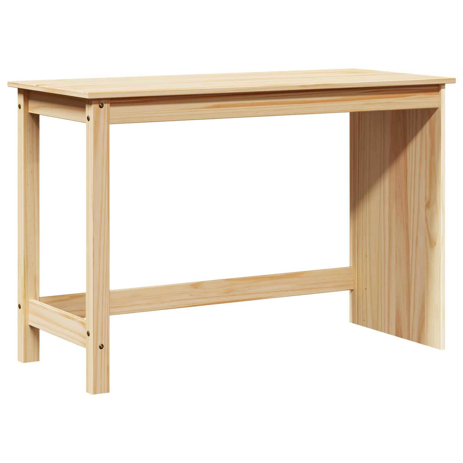 vidaXL Schreibtisch Schreibtisch Braun 112 x 50 x 75 cm Massivholz Kiefer (1-St)