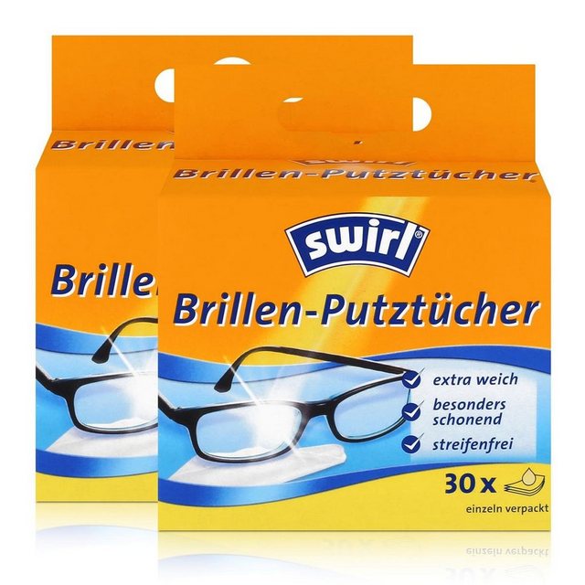 Swirl Swirl Brillen Putztücher 30 stk. Tücher – Mit Anti-Beschlag-Effekt (2e Reinigungstücher