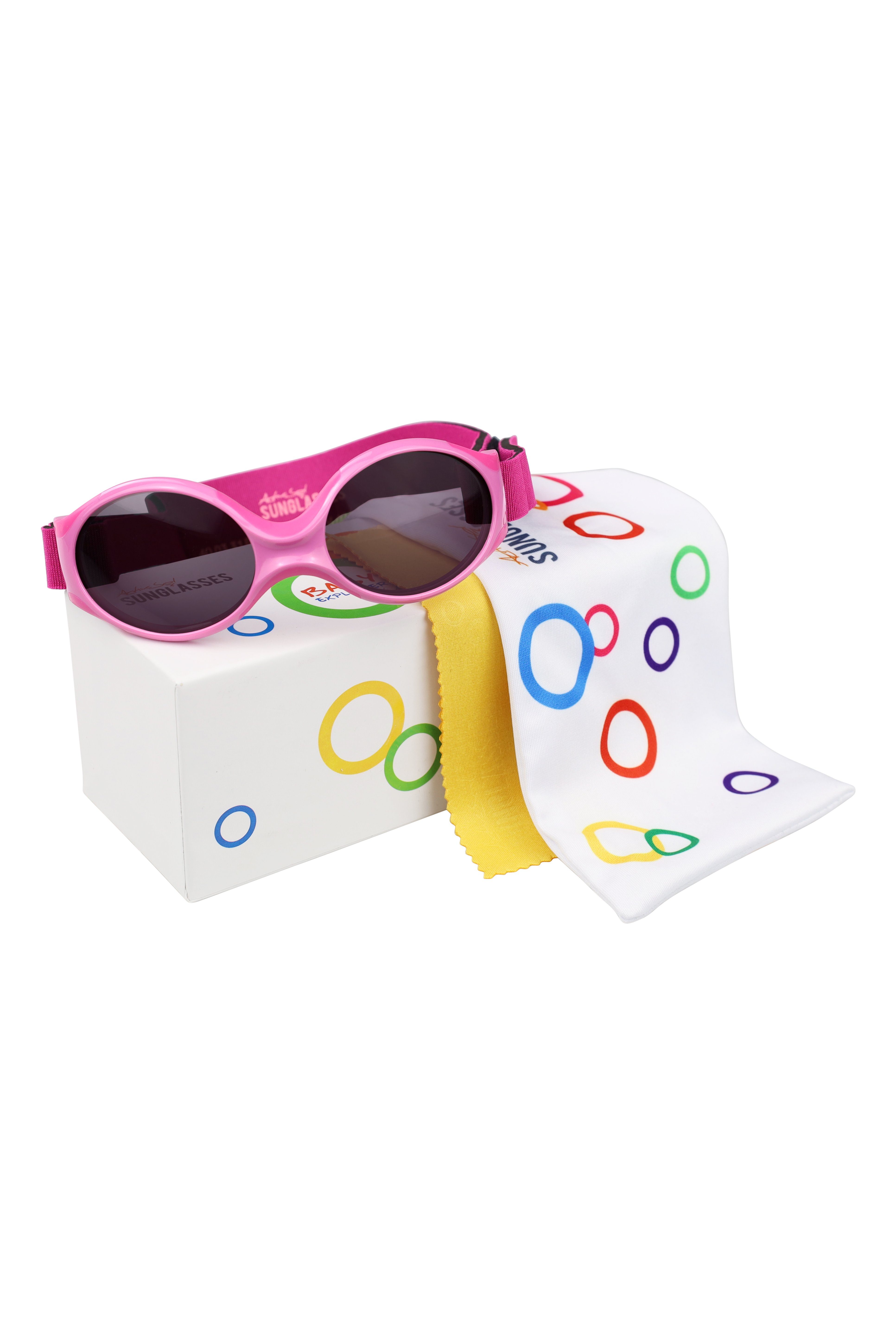 & ActiveSol - Sonnenbrillen Sonnenbrille verstellbar Baby 0-2 Lotuseffekt, supersoft, Mädchen, Polarisierte Gläser mit SUNGLASSES Blume premium pink EXPLORER, Jahre Jungen