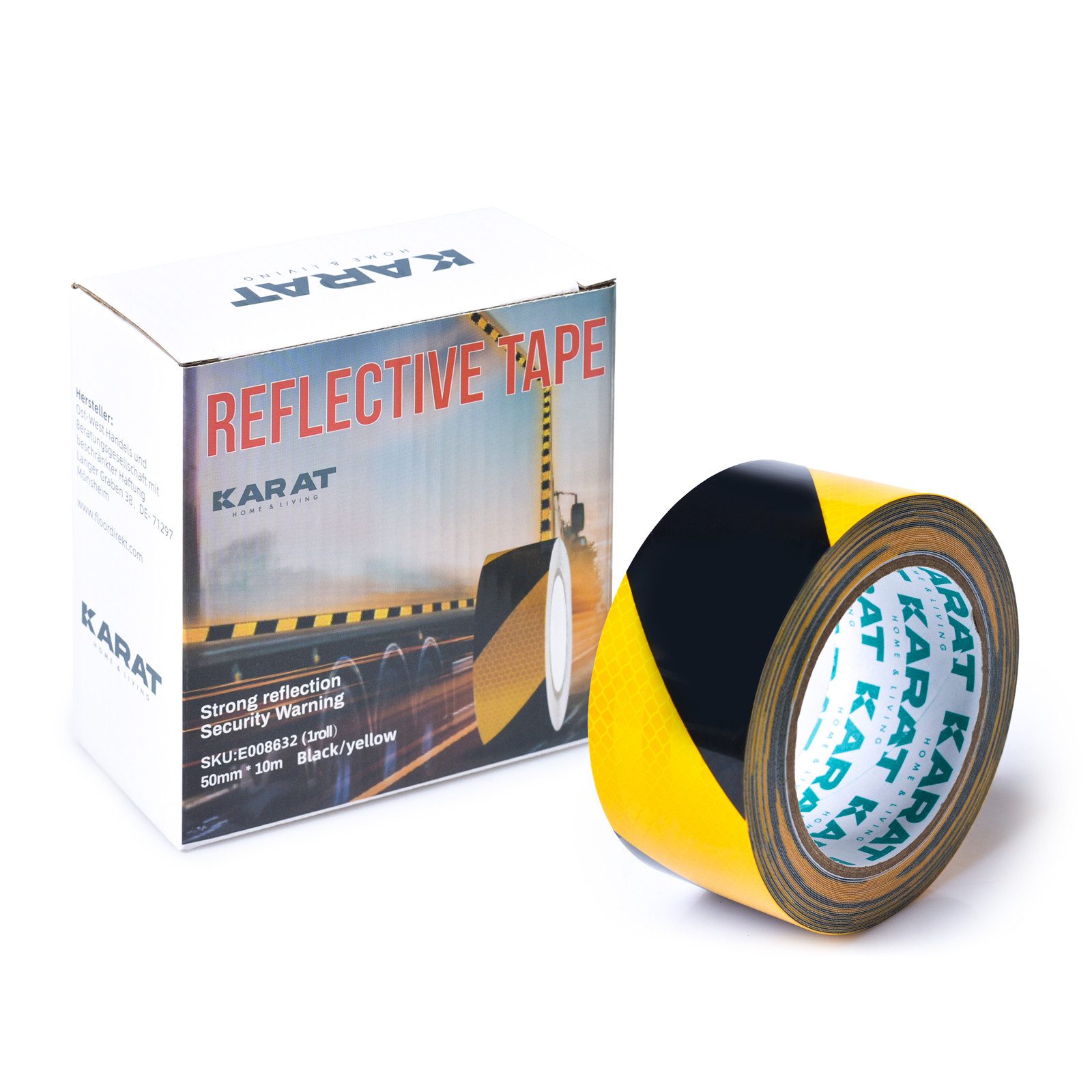 Kubus Reflektorband Reflektierendes Klebeband, Wasserdicht & Selbstklebend, 5 cm x 10 m