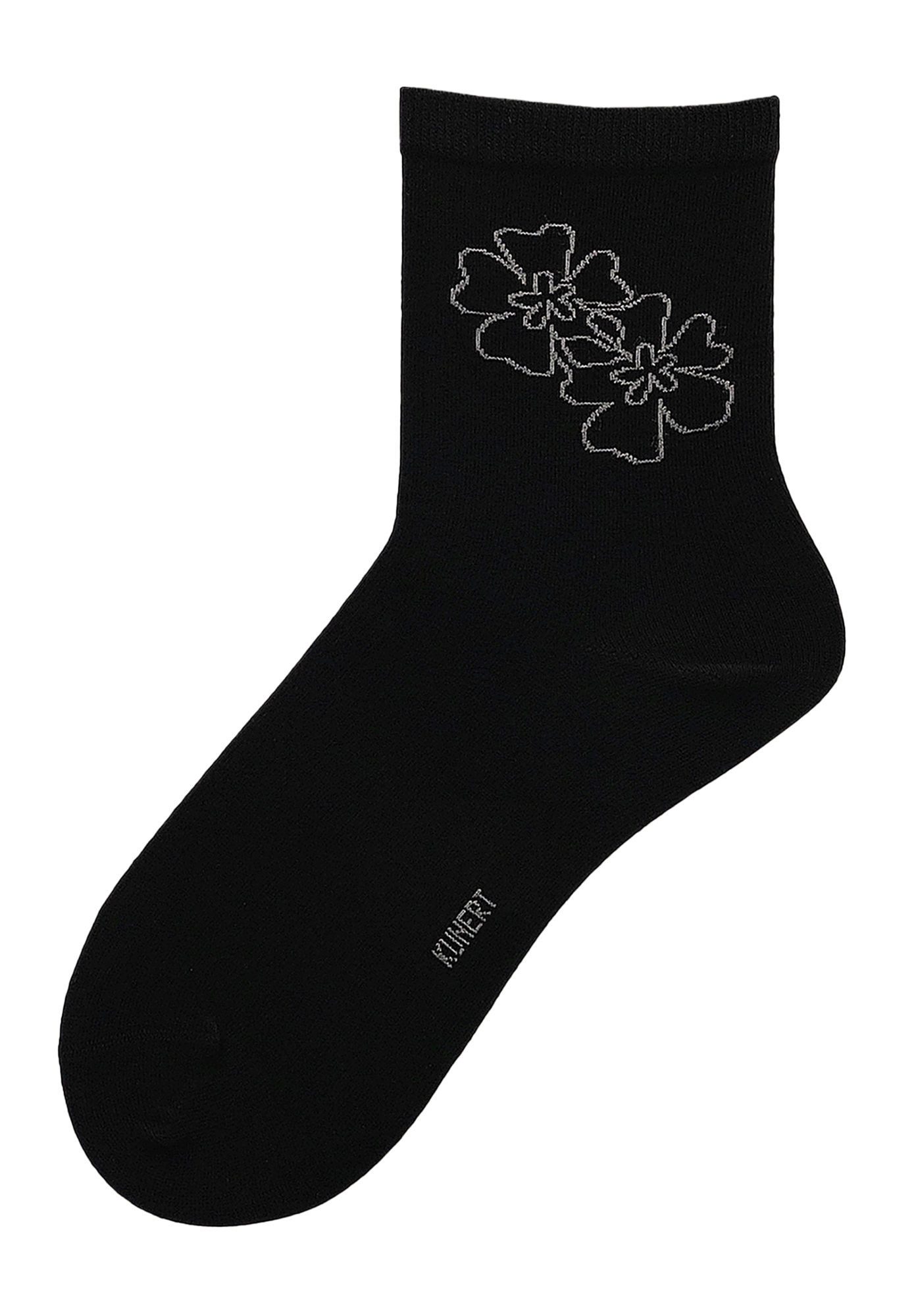 KUNERT Basicsocken Flower Love (1-Paar) Socken mit Blumen-Detail