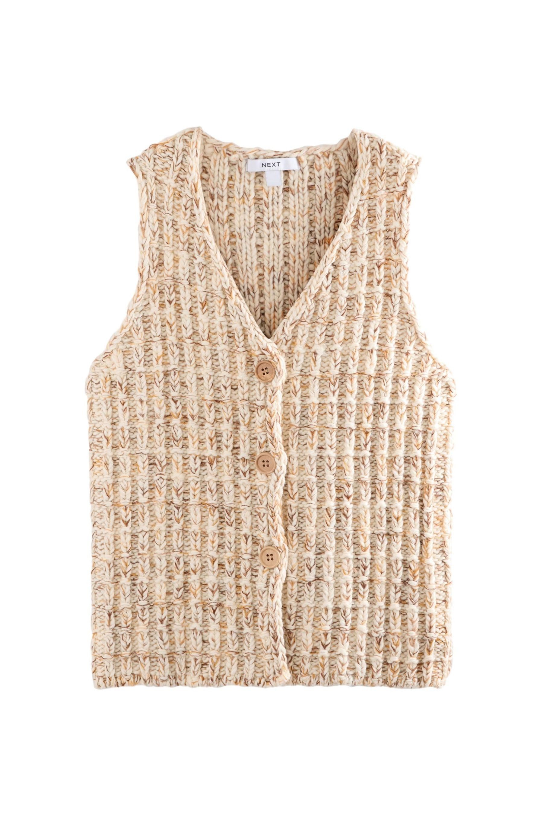 Anzugweste Gestrickte Weste mit Knöpfen und Wolle