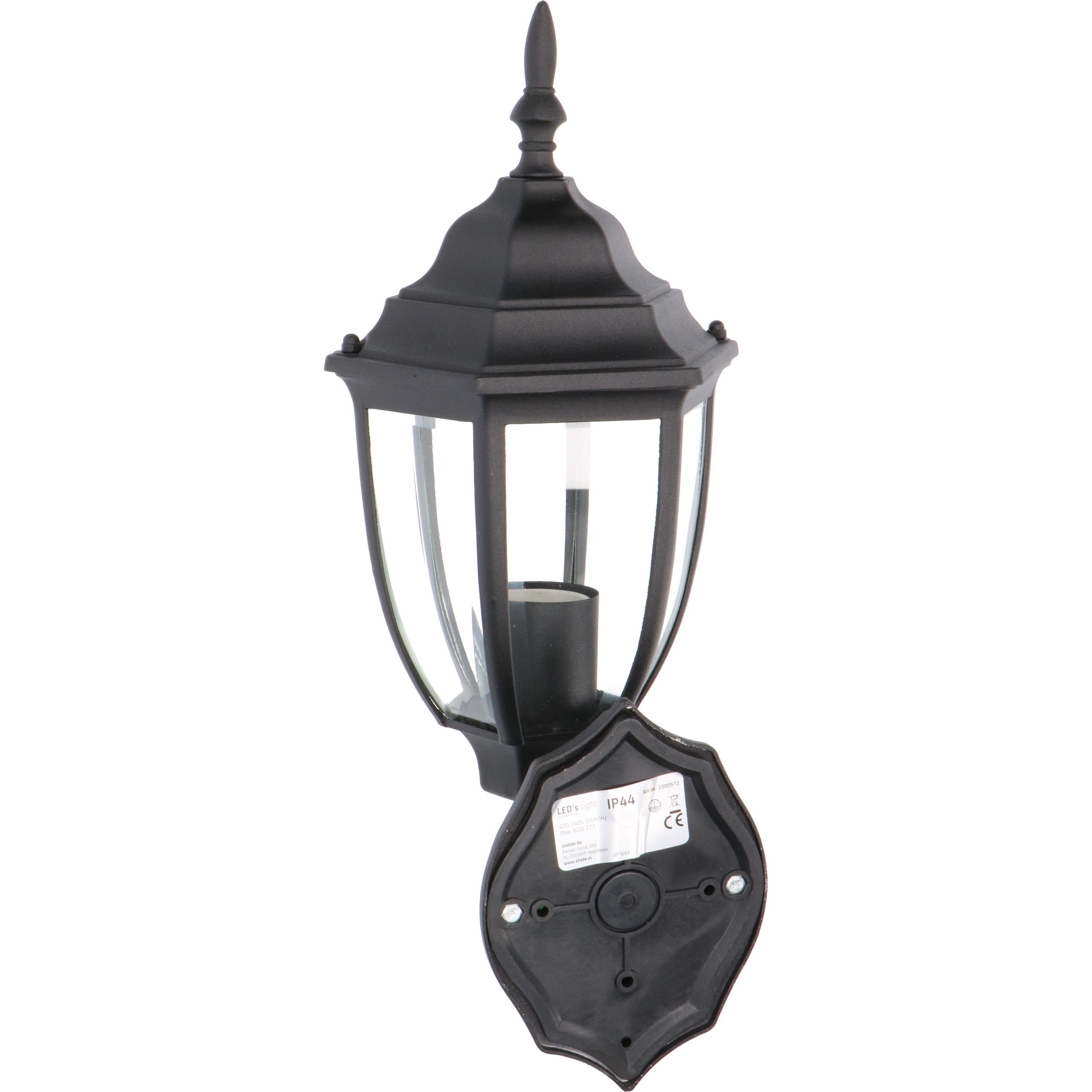 LED's light 1000572 LED, LED E27 Außen-Wandleuchte, schwarz 1x Vintage IP44 Außen-Wandleuchte