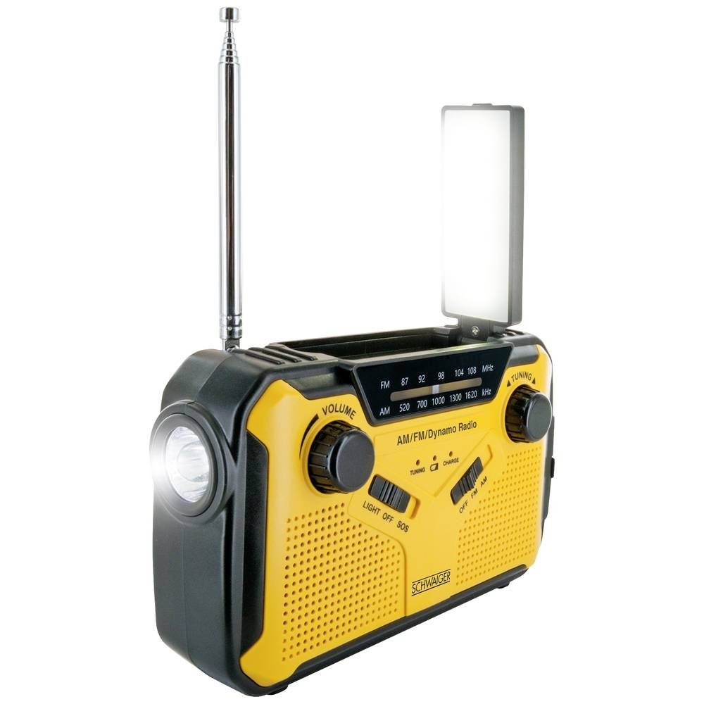Radio (Handkurbel, Outdoor Schwaiger UKW Radio Solarpanel, stoßfest) spritzwassergeschützt,