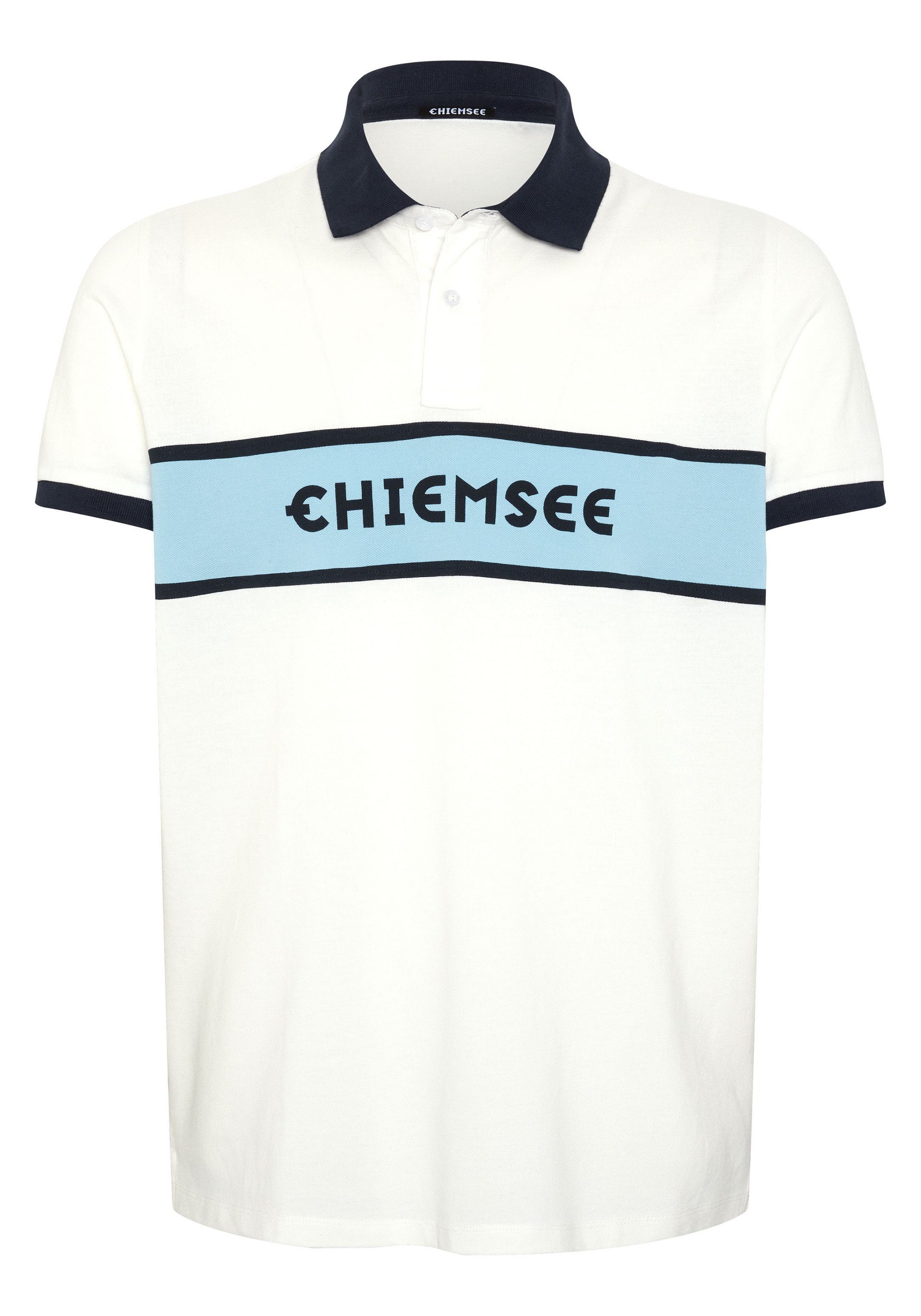 Chiemsee Poloshirt Poloshirt aus Baumwolle mit Logo-Blockstreifen 1 weiß