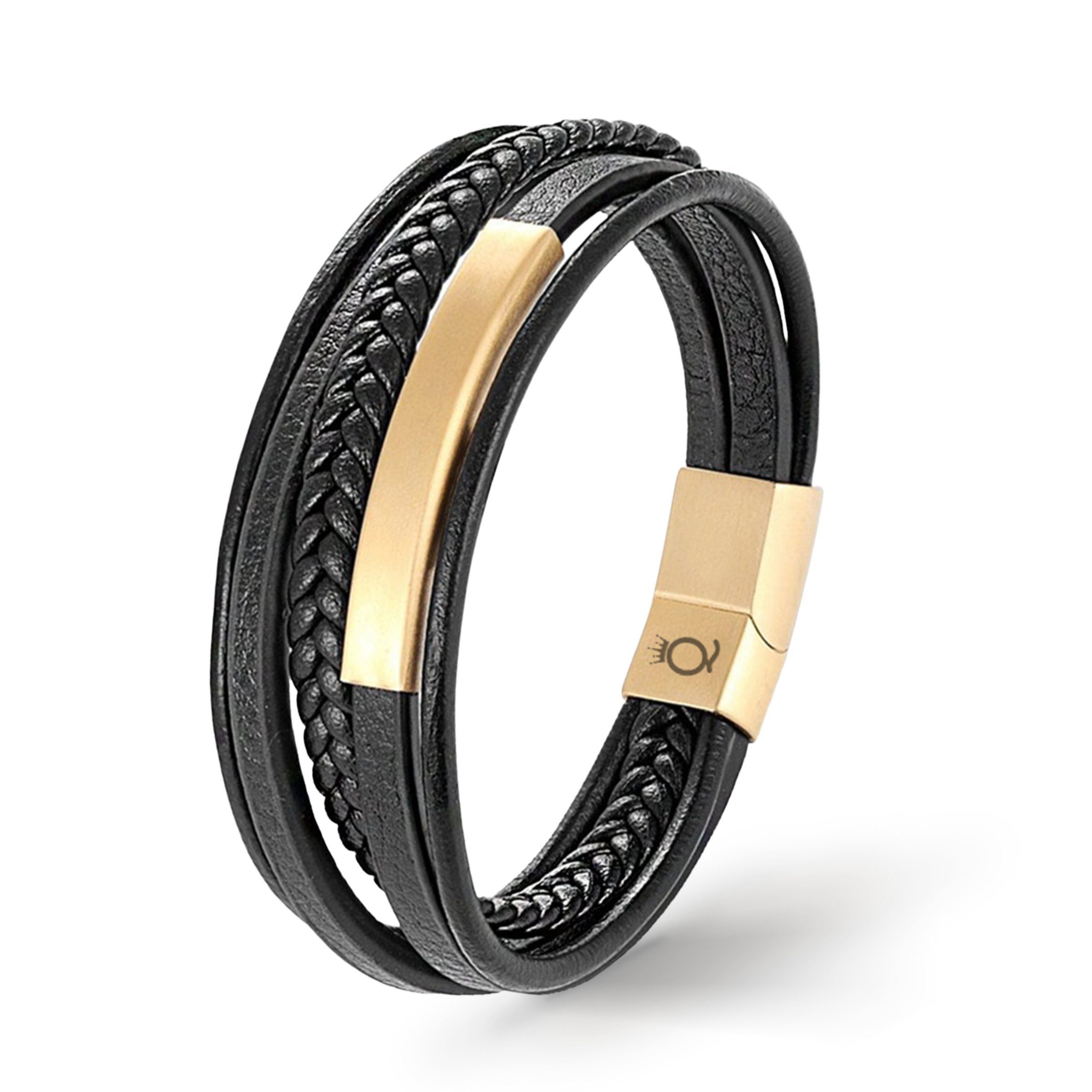 UNIQAL.de Lederarmband Lederarmband Herren "PLATE" geflochten, günstig online kaufen