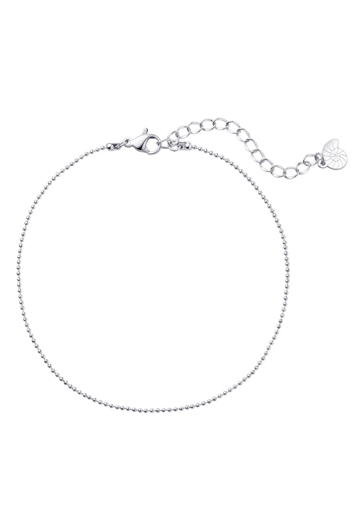 Hey Happiness Fußkette Damen Kugelkette Erbskette, 18K Roségold Vergoldet, Basic Fußband Edelstahl Satellite Kette, wasserfest