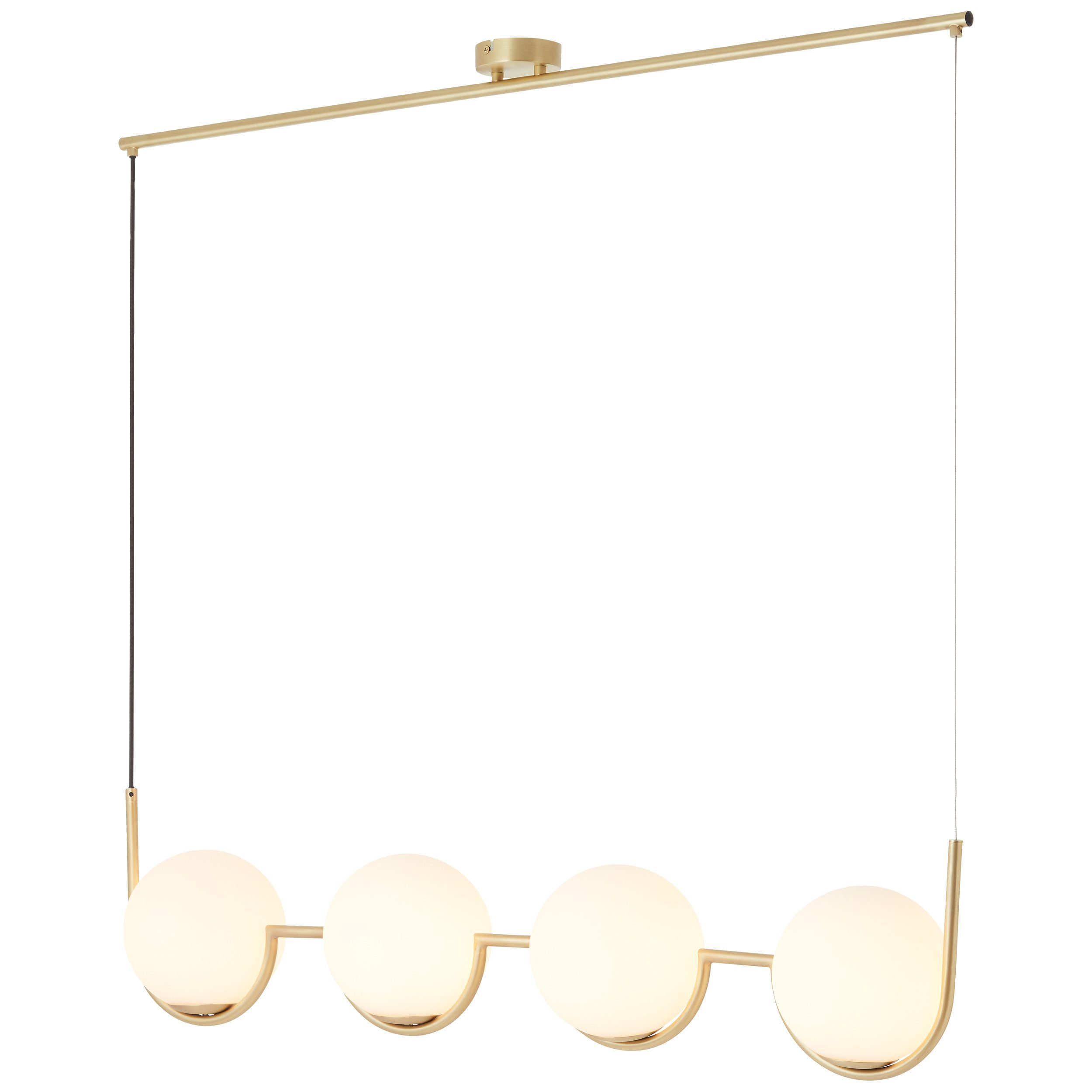 Hängeleuchten, Pendelleuchte, Opalglas, cm, E14, Lightbox Leuchtmittel, weiß/goldfarben 120 107 x ohne glamouröse