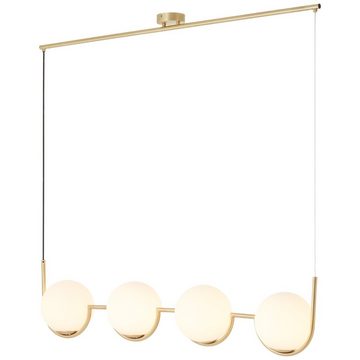 Lightbox Hängeleuchten, ohne Leuchtmittel, glamouröse Pendelleuchte, Opalglas, 120 x 107 cm, E14, weiß/goldfarben