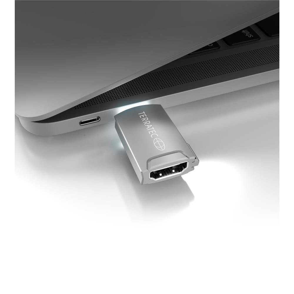 Terratec CONNECT C12 Computer-Adapter USB-C zu HDMI, für Notebook, Smartphone und Tablet, Anschluss an Bildschirm
