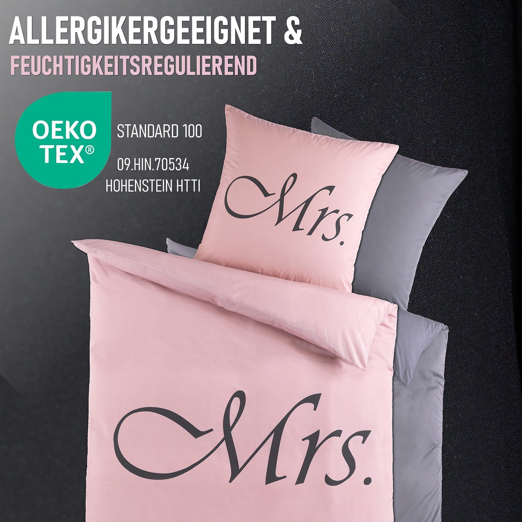 Kuscheli Partnerbettwäsche 2x 135x200 + 2x 80x80 cm atmungsaktiver Bettbezug, Partner Bettwäsche, Mikrofaser, 4 teilig, Für Allergiker geeignet, pflegeleicht, angenehm weicher Stoff