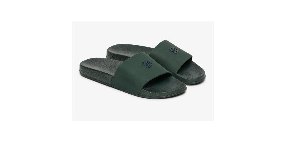 Superdry SD & CO POOL SLIDE FOREST GREEN/ATLANTIC NAVY Sandale