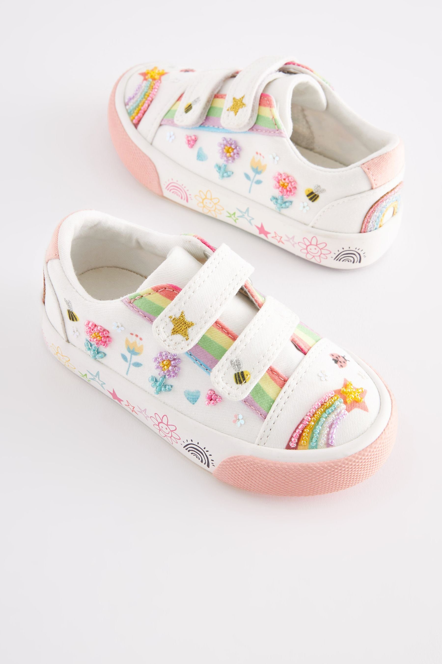 Next Sportschuhe Sneaker (1-tlg) White Rainbow Embellished