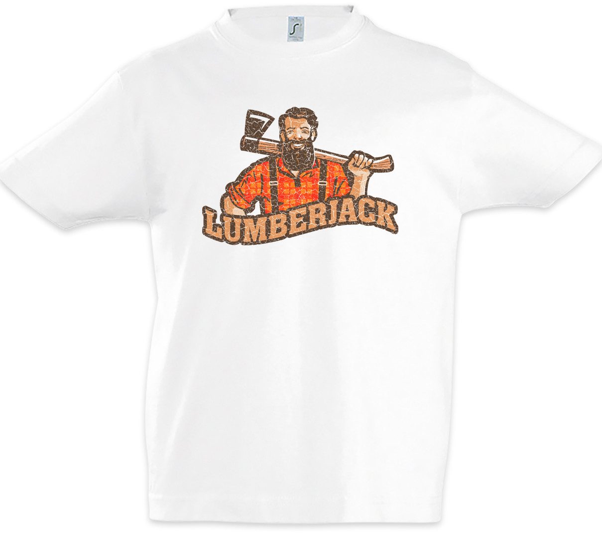 Print-Shirt Lumberjack VI Kinder T-Shirt Holzfäller Axt Waldarbeiter Förster