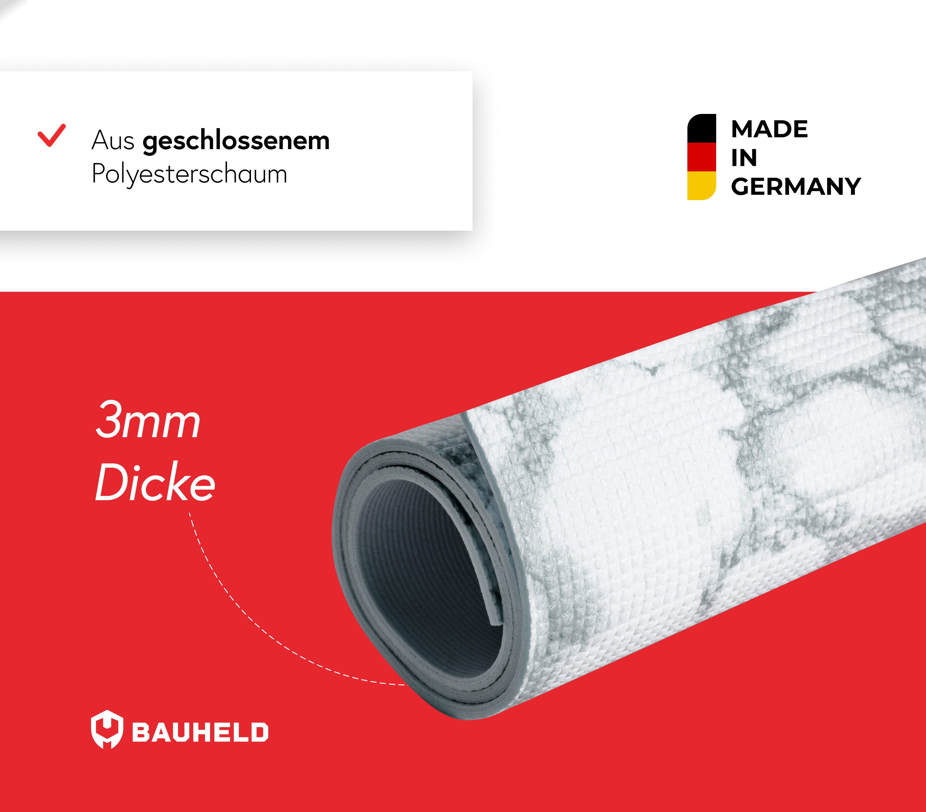 BAUHELD Antirutschmatte Waschmaschine [Made in Germany], 60x60 cm, Waschmaschinenauflage mit Vinyl-Beschichtung, Als Waschmaschinenbezug, Waschmaschinenabdeckun – Bild 3 von 5