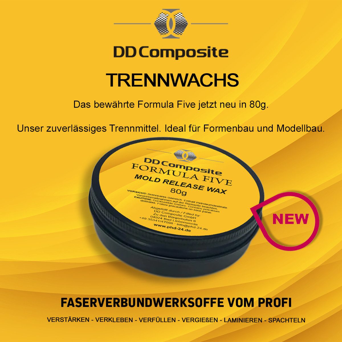 DD Composite Formtrennmittel 80g Trennwachs Formula-Five Mold Release Wax