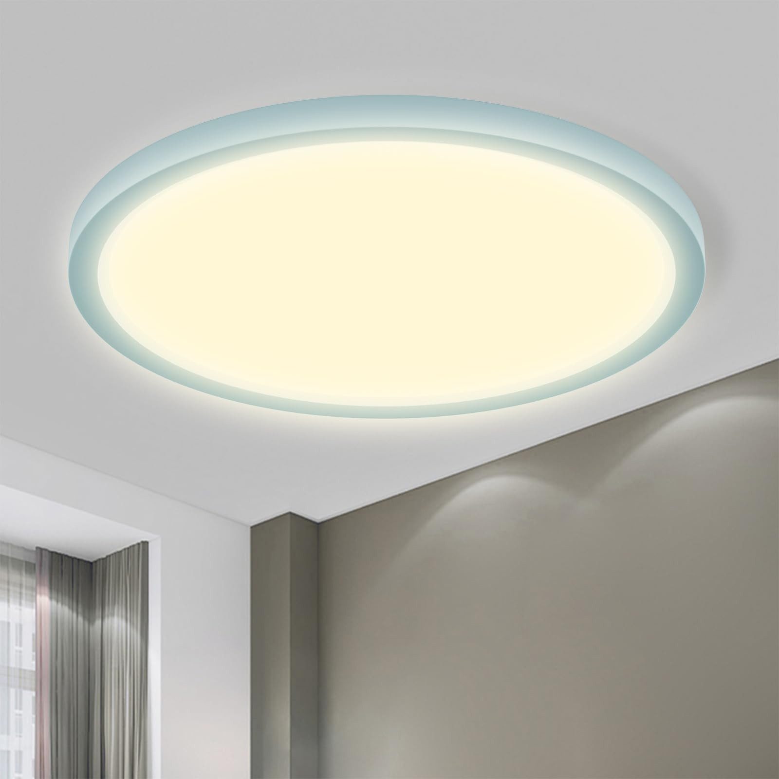 LQWELL LED Deckenleuchte Rund Flach LED günstig online kaufen