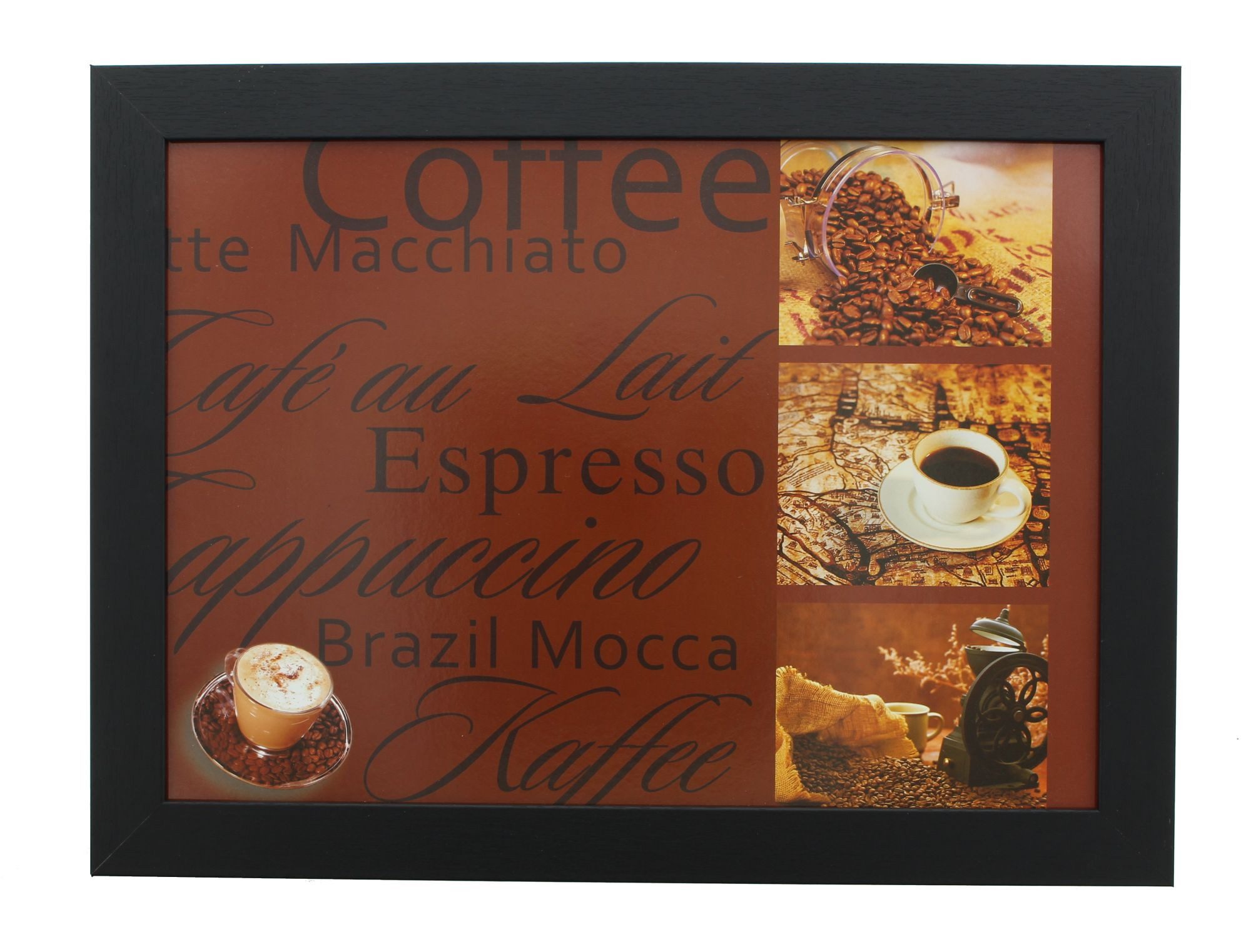 Dekoleidenschaft Laptop Tablett Knietablett "Kaffee" 43x33 cm, mit Kissen, günstig online kaufen