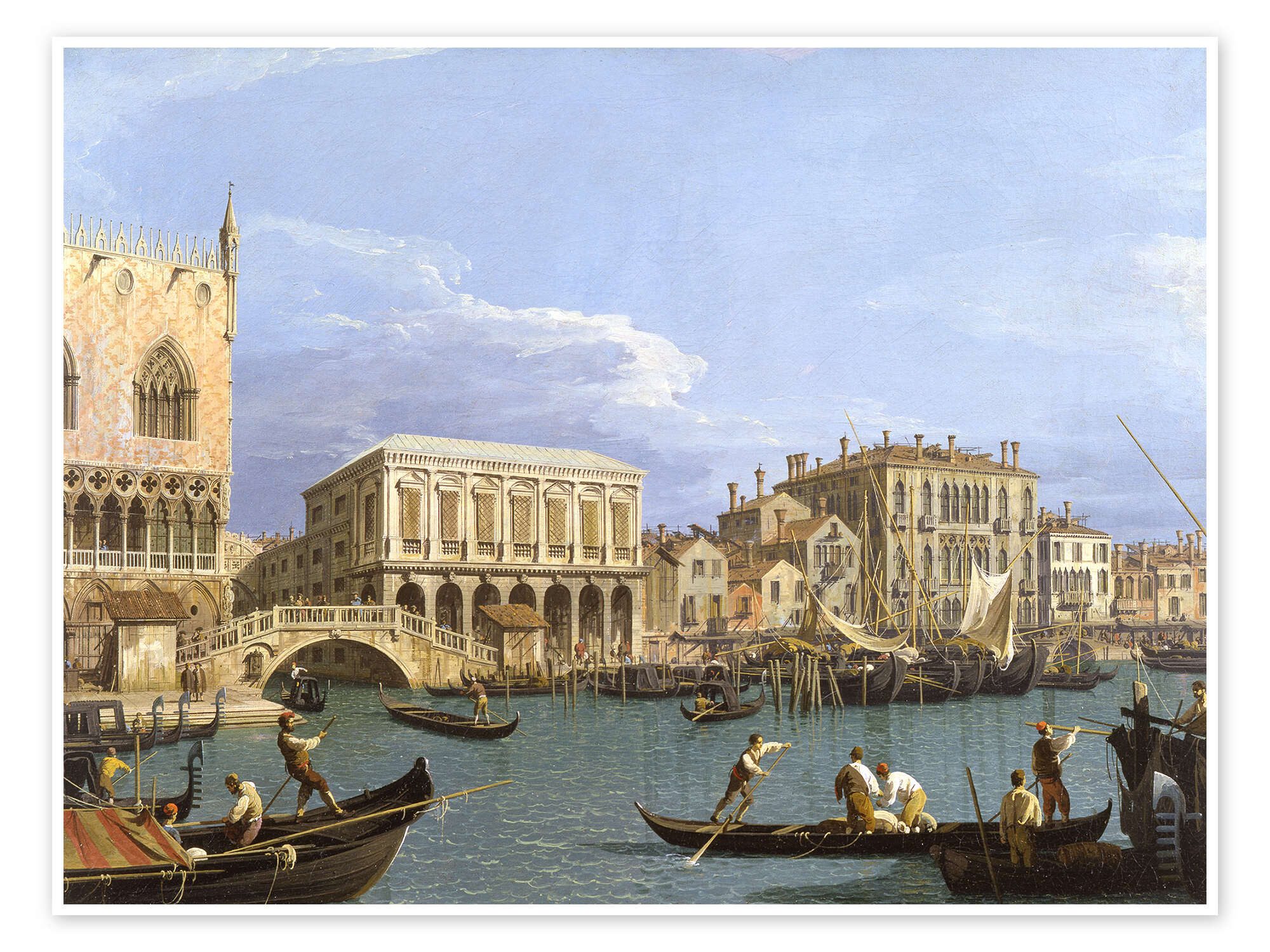 Posterlounge Wandbild Riva degli Schiavoni, Antonio Canaletto, erhältlich als Poster, Leinwandbild, Wandsticker oder Acrylglasbild
