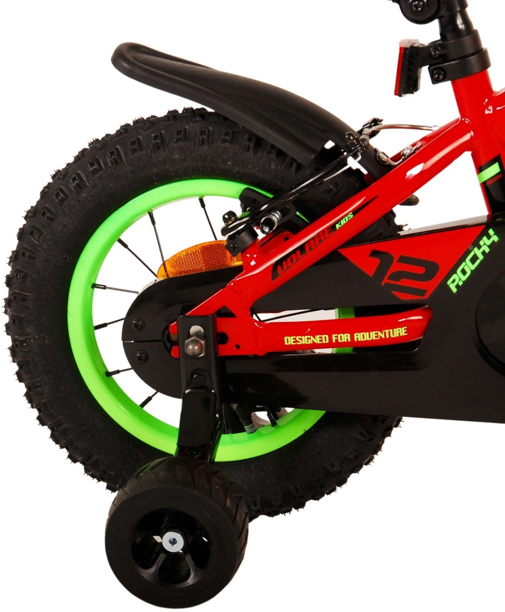 Volare Kinderfahrrad Rocky - Jungen - verschieden Farben und Größen - Rücktrittbremse, 85% zusammengebaut, bis 60 kg, 12,14,16 oder 18 Zoll, Stützräder