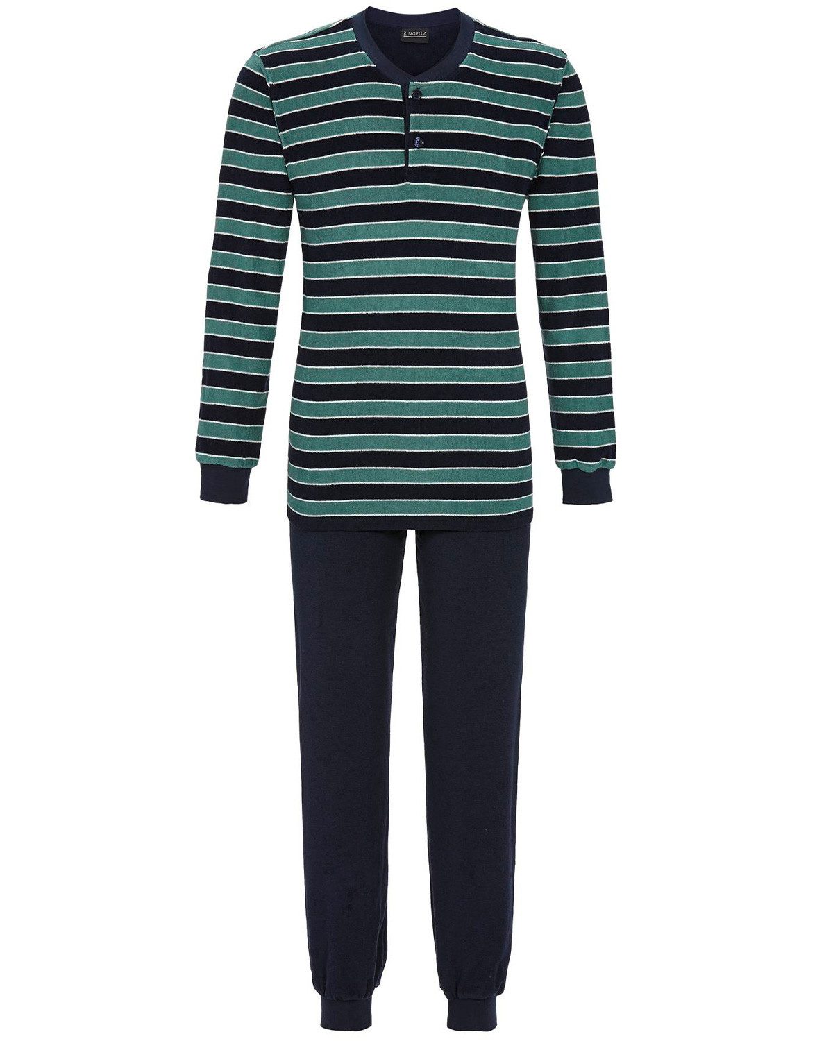 Pyjama RINGELLA Herren Langarm Pyjama aus Stretchfrottee