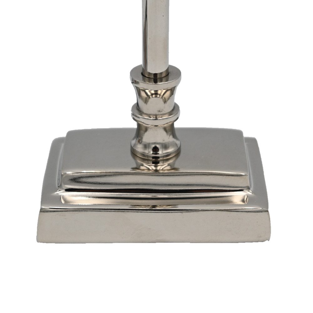 dasmöbelwerk Tischleuchte Tischleuchte Lampenfuß SHINY 11,5x8x47 cm Lampe Silber Metall