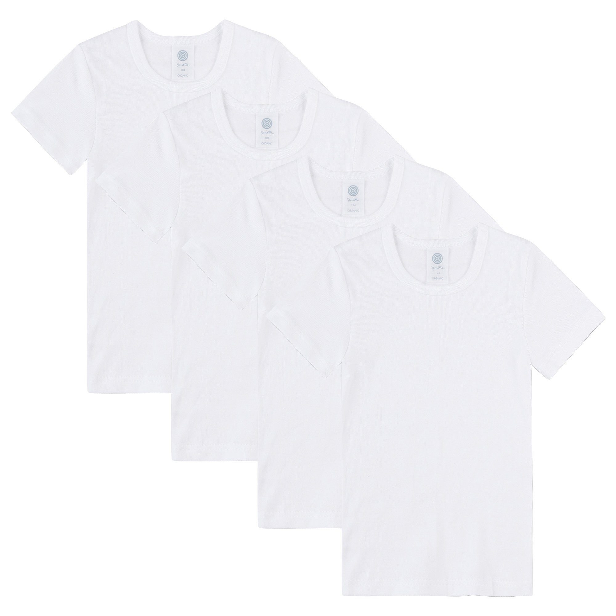 T-Shirt Jungen Unterhemd 4er Pack Baumwolle