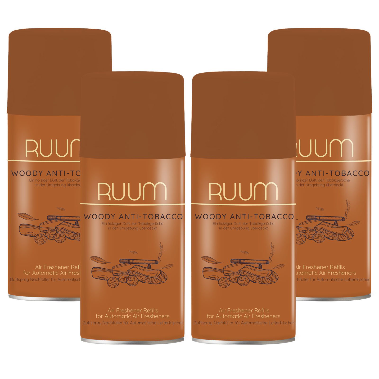 RUUM Raumduft-Nachfüllflasche Lufterfrischer Nachfüller (4-St., 250ml (4er Pack)