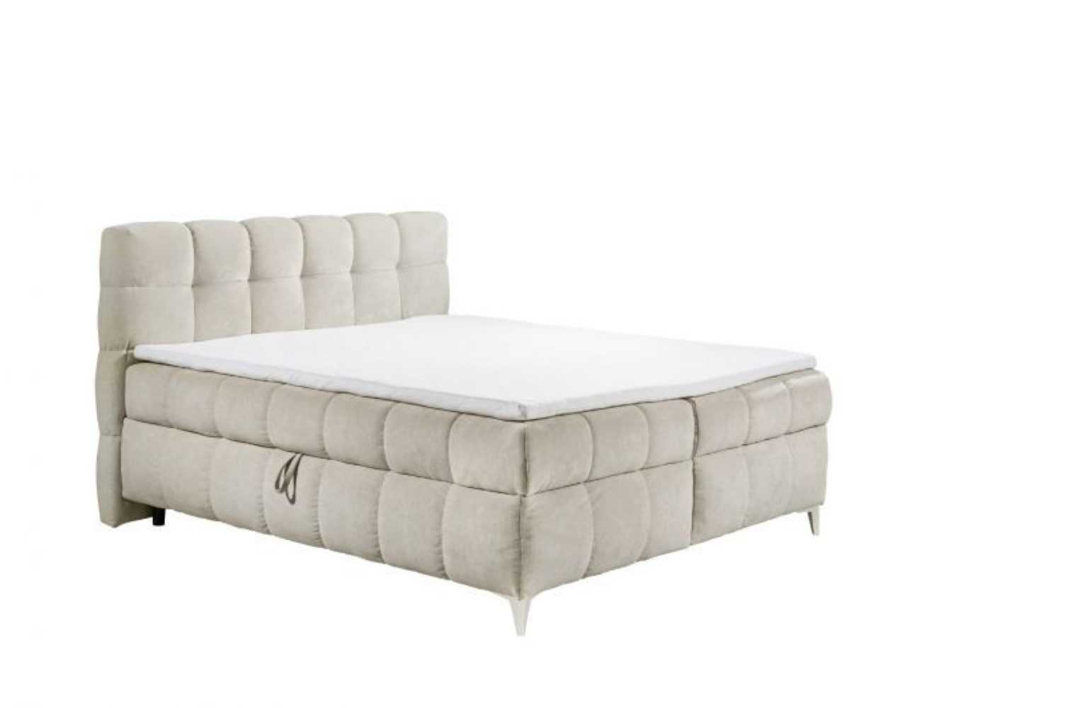 ED EXCITING DESIGN Boxspringbett Kylie 180x200 mit Topper & 7-Zonen-TFK-Matratze, H2 (Komplettbet inkl. Matratze und Topper), inkl. Topper, 7Z-TTF-Matratze, Bonellfederkern-Box, Bettkasten