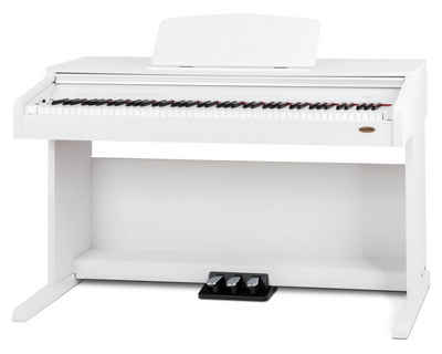 Classic Cantabile Digitalpiano DP-210 E-Piano (Digitalpiano mit Hammermechanik, 88 Tasten, 2 Anschlüsse für Kopfhörer, USB, Metronom, 3 Pedale, Piano für Anfänger), Layer- und Split-Funktion