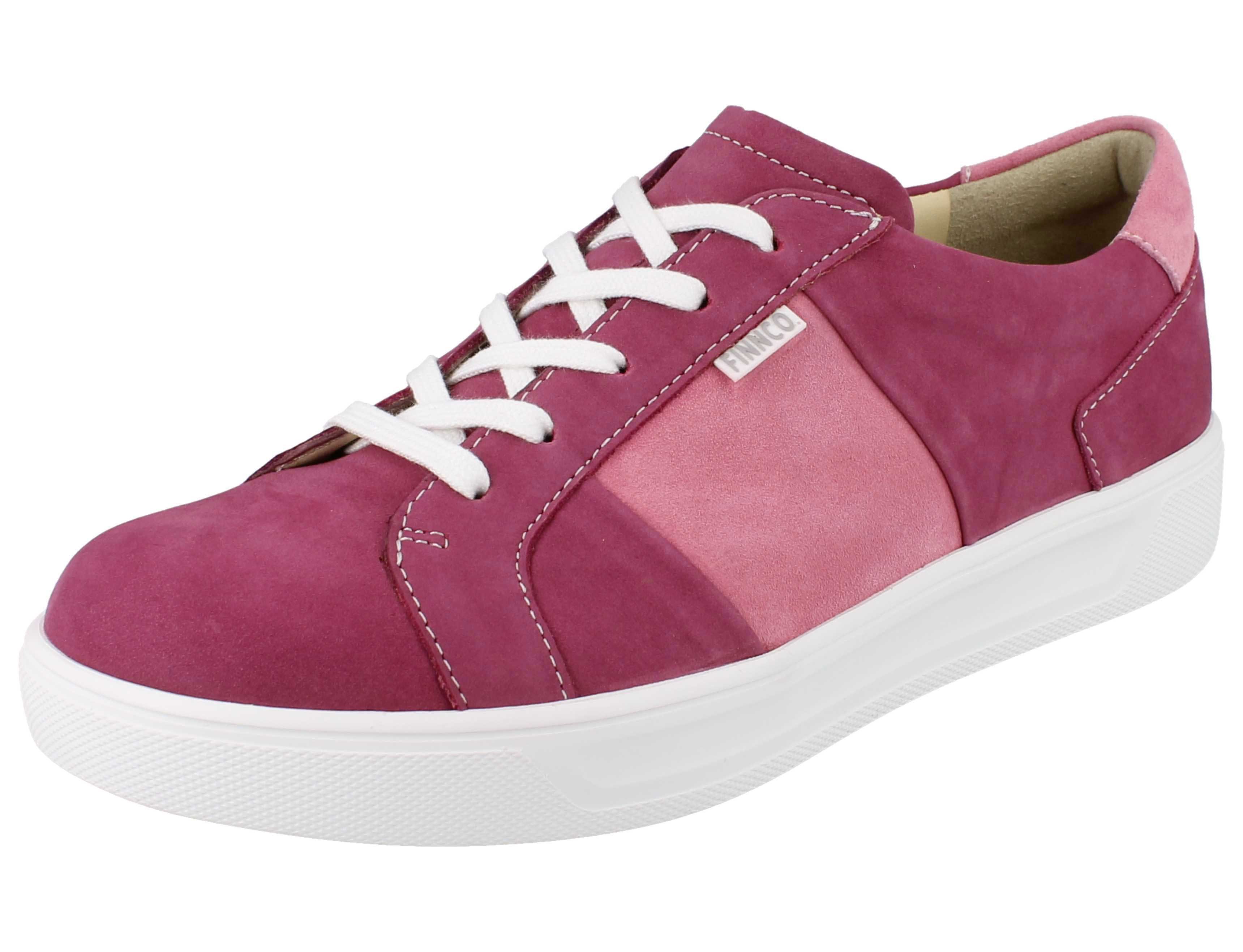 Finn Comfort FINN COMFORT Malita Damen Sneaker fuchsia Nubukleder - Größe: UK 6.5 Schnürschuh Wechselfußbett