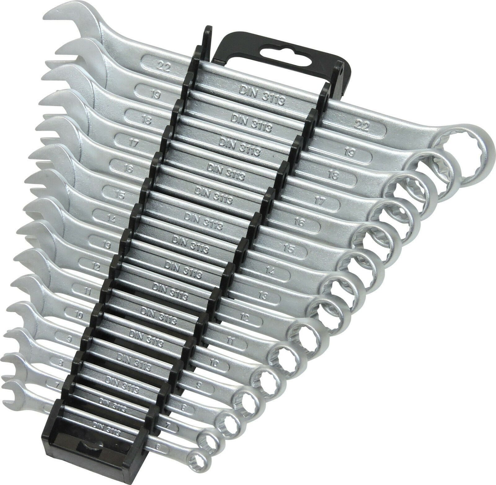 FAMEX Gabel- und Ringschlüssel 10355-15 Ringmaulschlüssel Satz (Gabelringschlüssel Set, 15 St), aus CV-Stahl – Bild 3 von 4