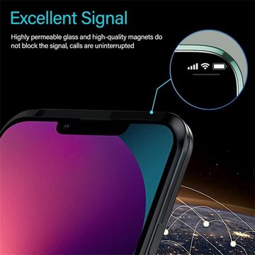 CoolGadget Handyhülle Metall Magnet Handy Case für Apple iPhone 13 Pro 6,1 Zoll, Hülle 360 Grad Schutz Cover Gehärtetes Glas für iPhone 13 Pro