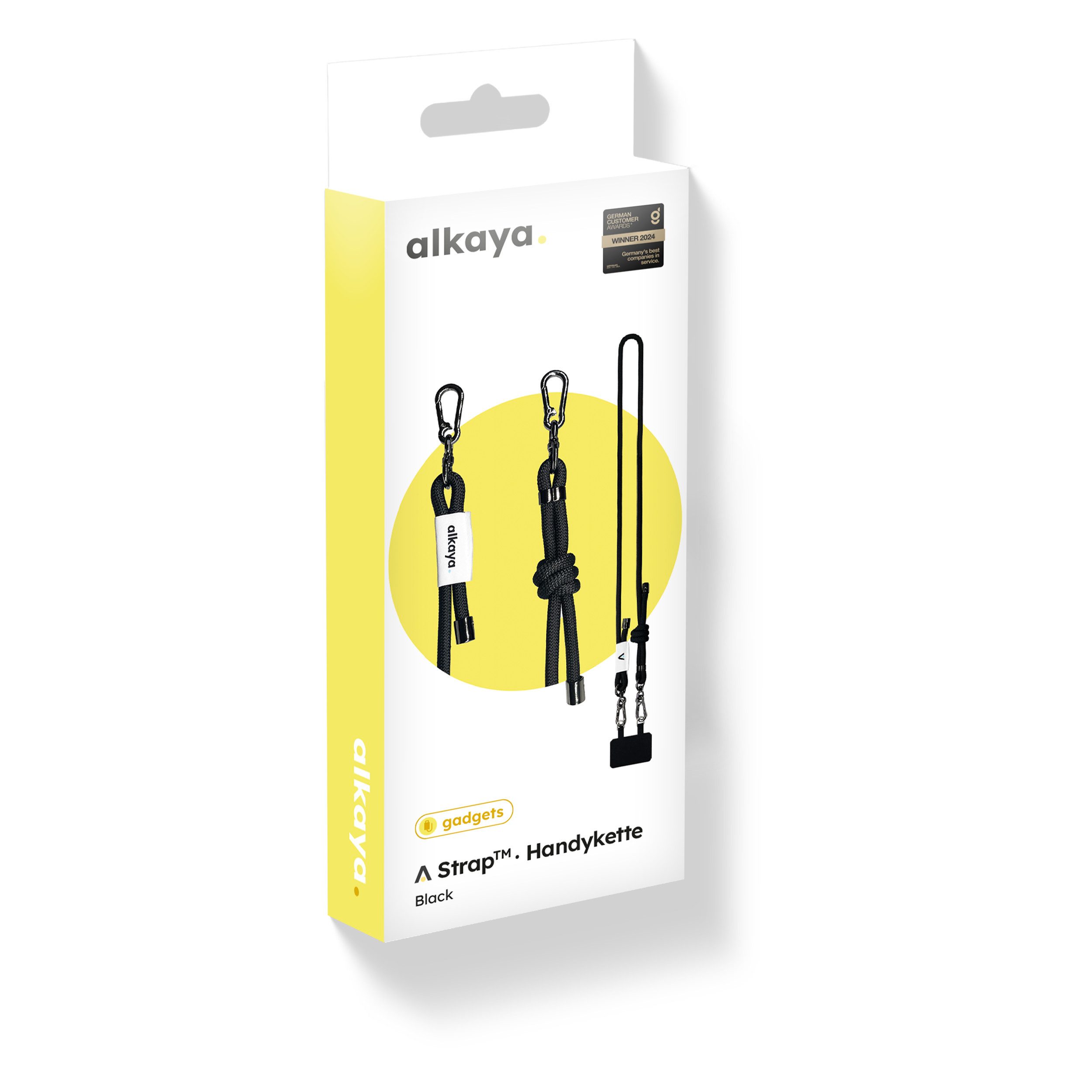 alkaya. Handykette A Strap Handykette zum Umhängen - verstellbar, in schwarz – Bild 5 von 5