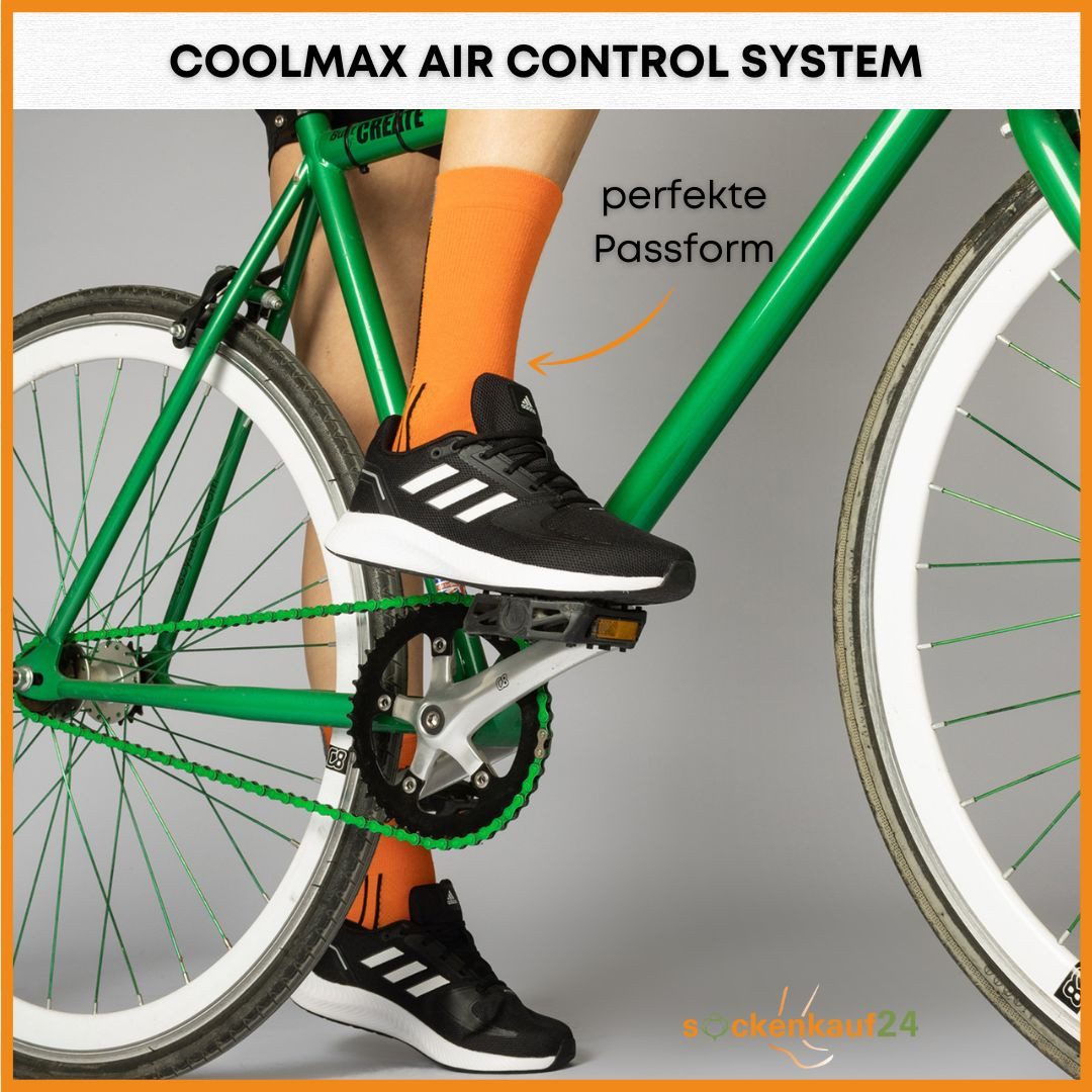 sockenkauf24 Funktionssocken Coolmax Fahrrad-Socken für Herren & Damen (3-Paar) Atmungsaktive Radsport Socken 50301P WP