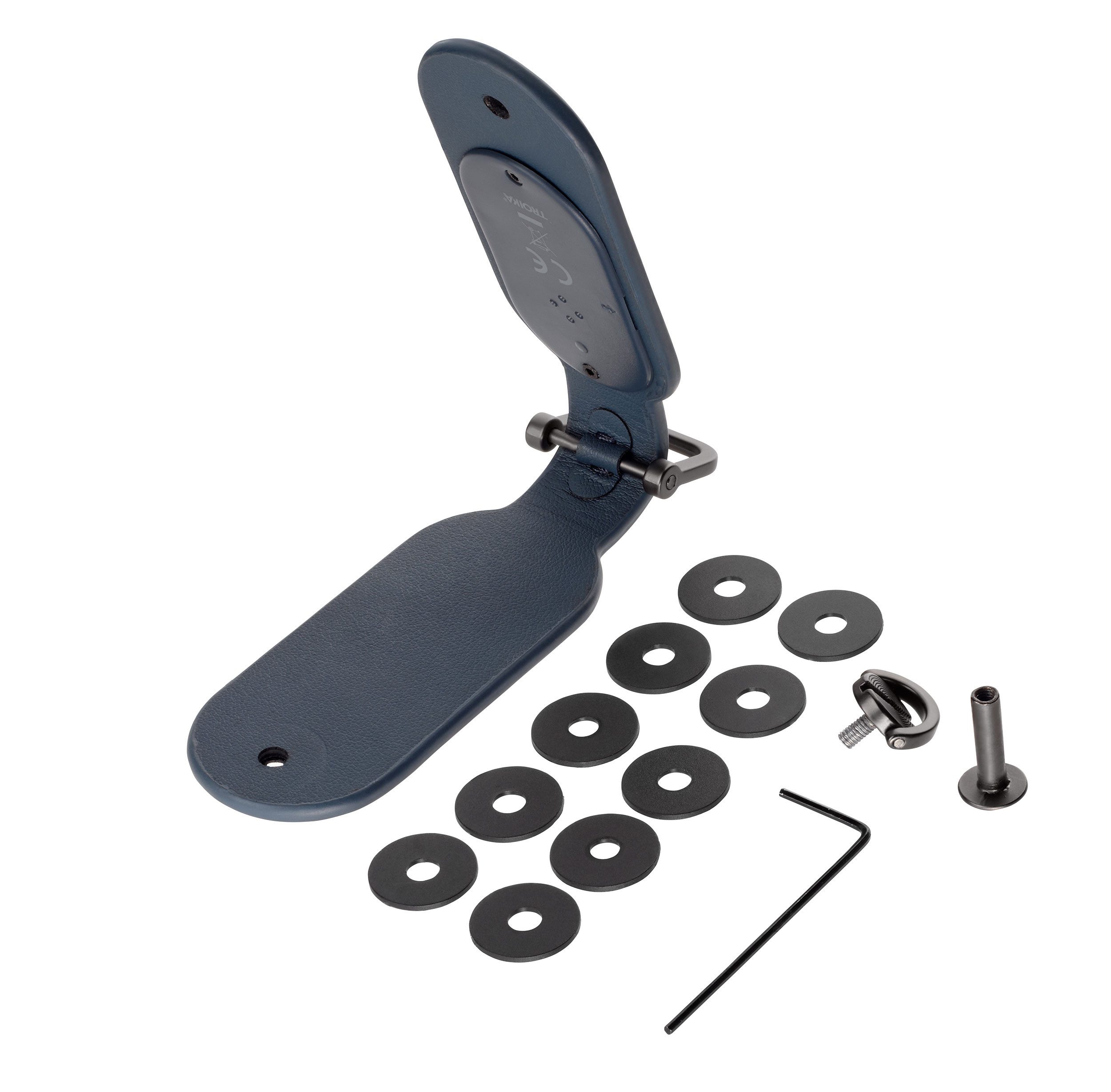 TROIKA Schlüsselanhänger TRACK & FIND, mit GPS Tracker Apple® Find My, Schlüssel Organizer, Key Organizer für 4 Schlüssel, Ortung per App, Metallöse & Kunstleder
