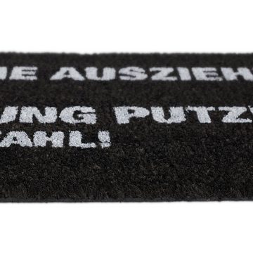 Fußmatte Fußmatte Kokos "Wohnung putzen", relaxdays, Höhe: 15 mm