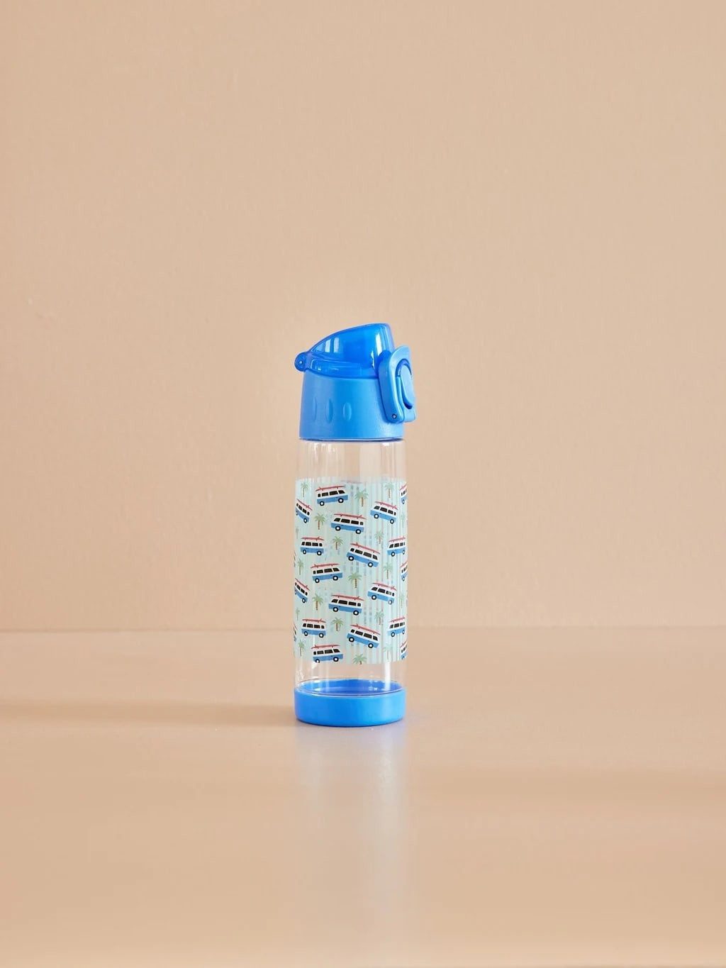 rice Trinkflasche RICE Trinkflasche Kinder - Car Print - Blue, 500 ml, kunststoff