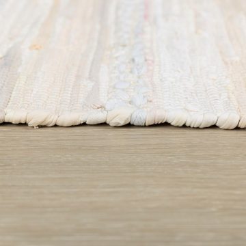 Teppich Sharon, Myflair Möbel & Accessoires, rechteckig, Höhe: 10 mm, Flachgewebe, Fleckerl, reine Baumwolle, handgewebt, mit Fransen