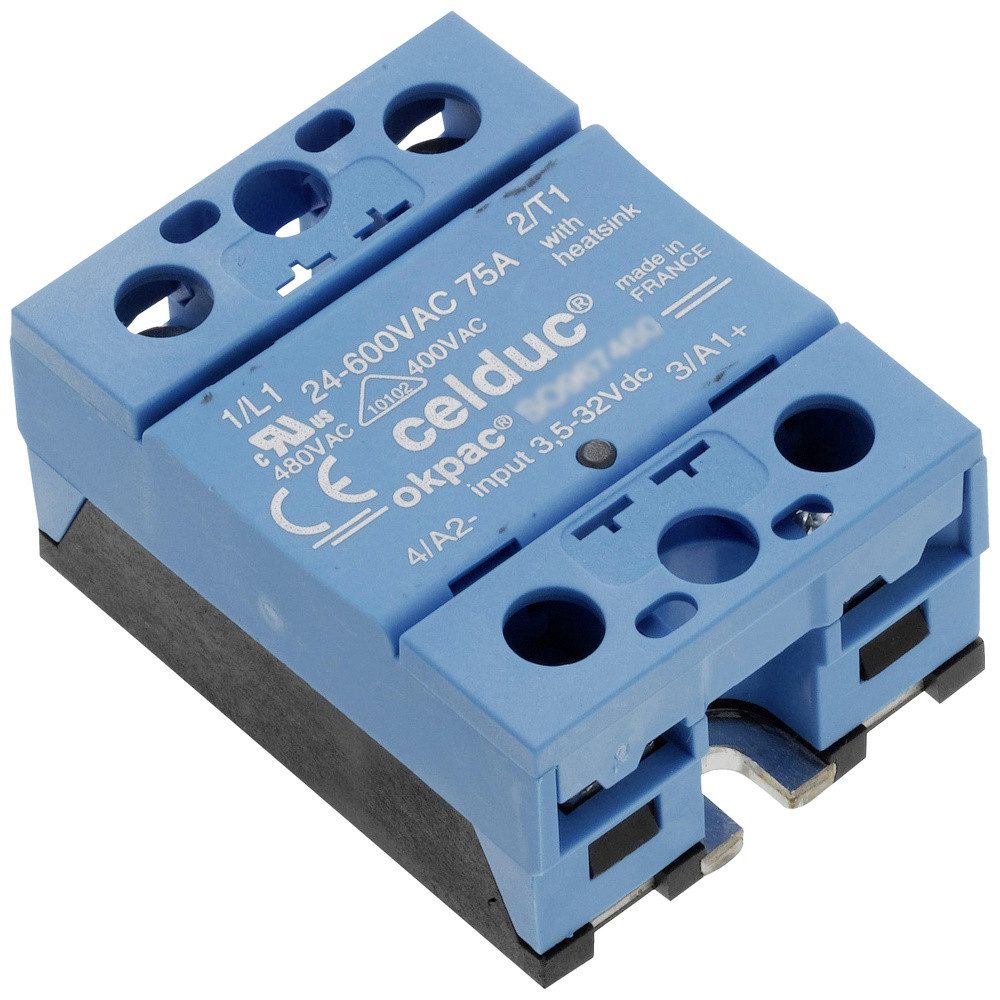 Zeitrelais Celduc Halbleiterrelais SO868070 95 A Schaltspannung (max): 510 V/AC
