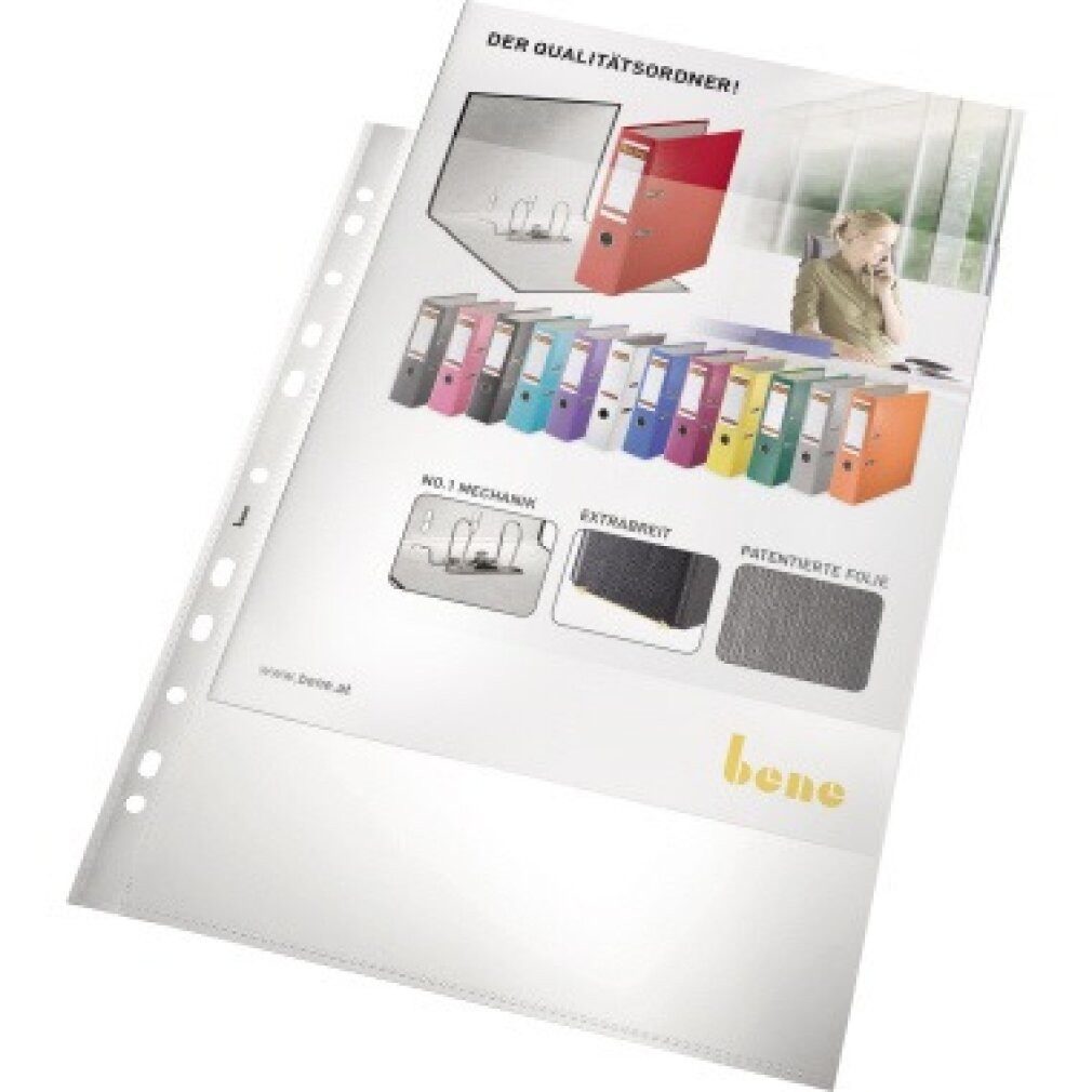 bene Prospekthülle Sichthülle 206225CL DIN A4 140mic o transparent 25 St./Pack.