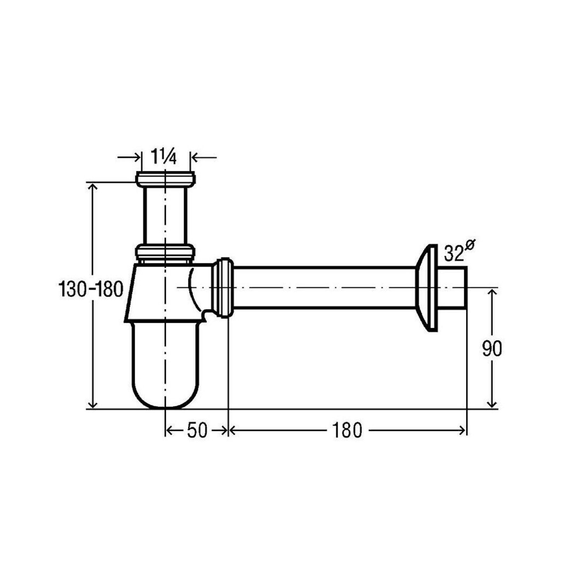 Viega Ablaufgarnitur Viega Flaschengeruchsverschluss Siphon 100674 (5753) f günstig online kaufen