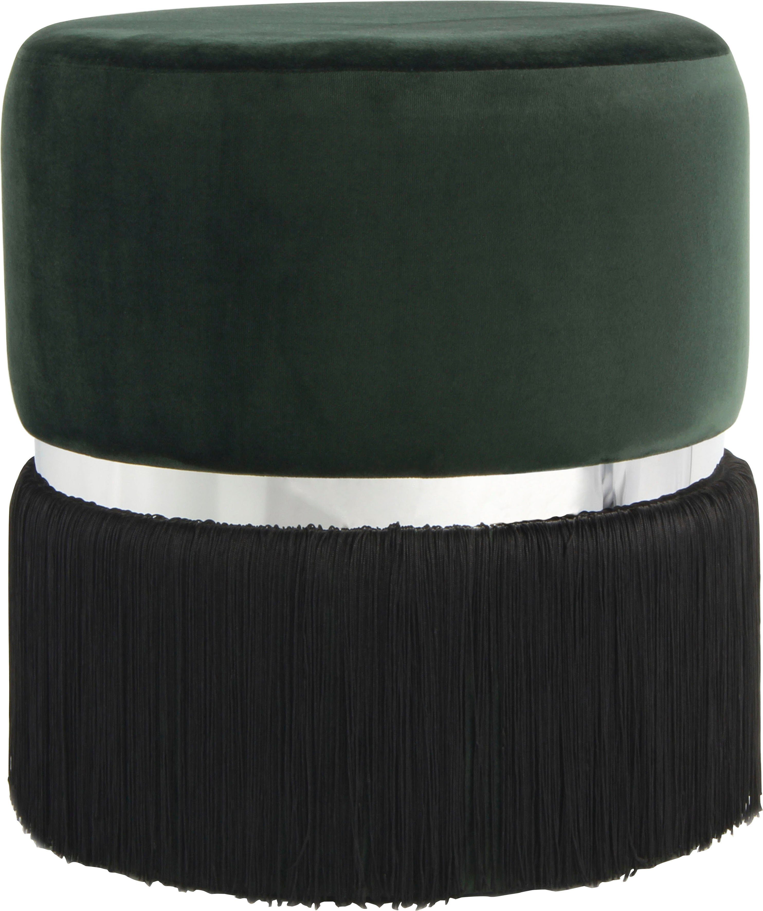 Sitzhocker Hocker Rebecca 825, Sitzpouf in runder Form,mit samtigem Bezug