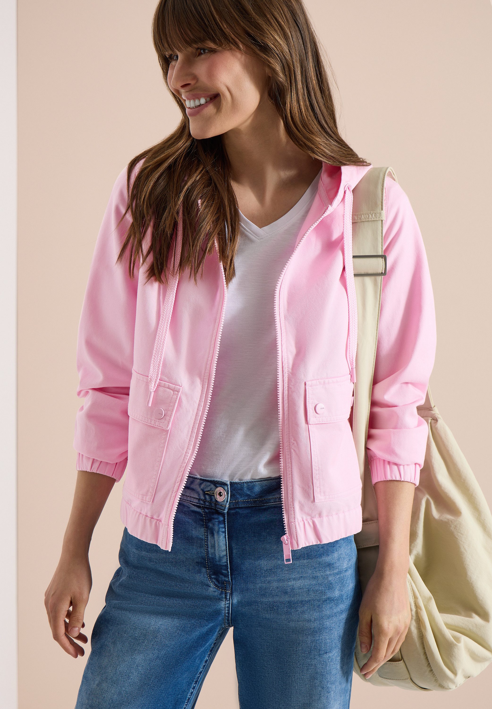 CECIL Kurzjacke mit Kapuze mit Tunnelzugband