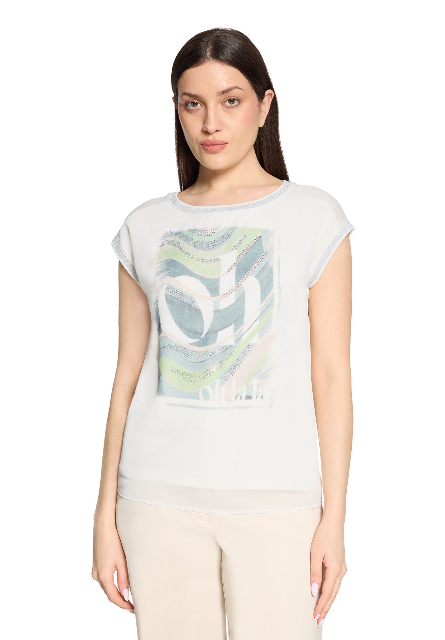 Kurzarmshirt Damen mit Aufdruck