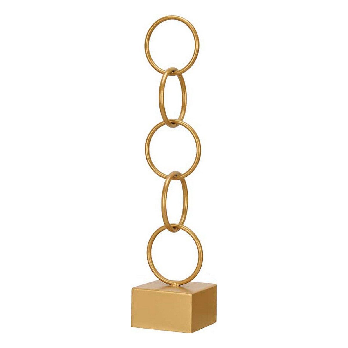 Gift Decor Dekofigur Deko-Figur Ringe Golden Metall 12,5 x 60,5 x 12,5 cm
