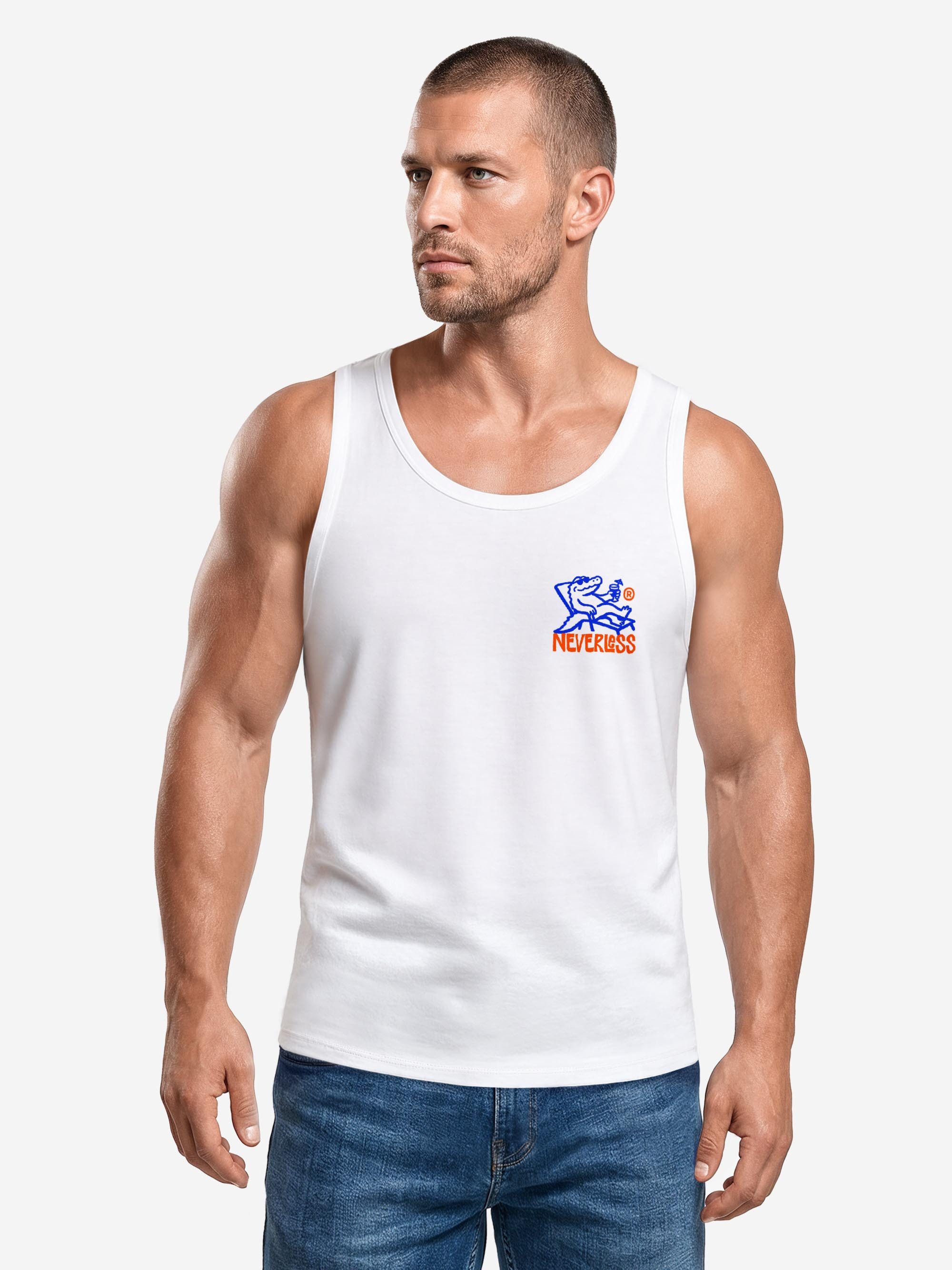 Neverless Tanktop Herren Tanktop mit Grafik-Print Rückendruck - No Bad Days - mit Print