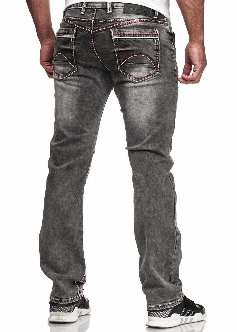 Code47 5056 Jeans Dunkelgrau Regular-fit-Jeans verschiedene Modelle