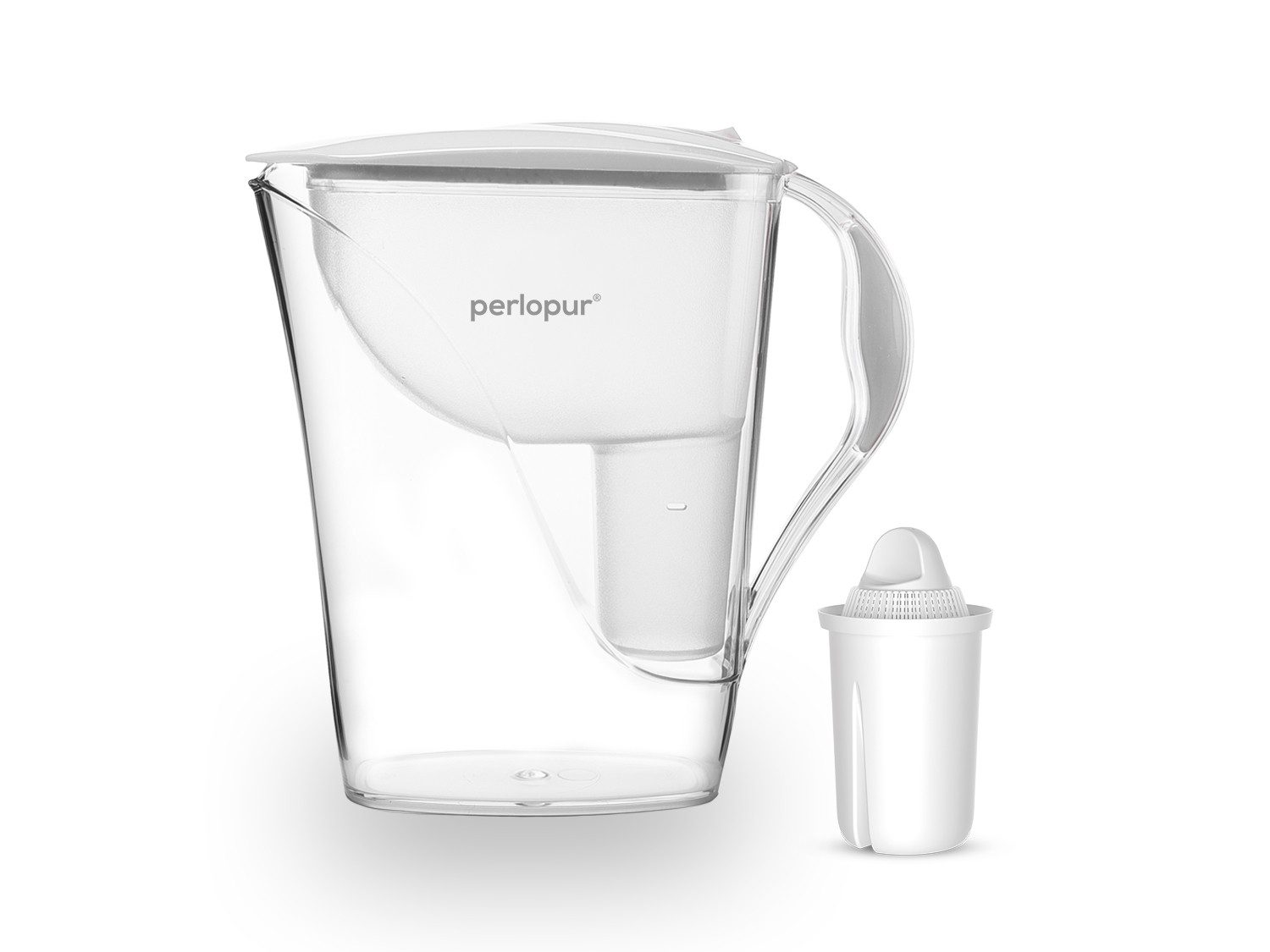 PerloPur Wasserfilter PearlCo Wasserfilter Fashion classic (weiß) inkl. 1 Filterkartusche