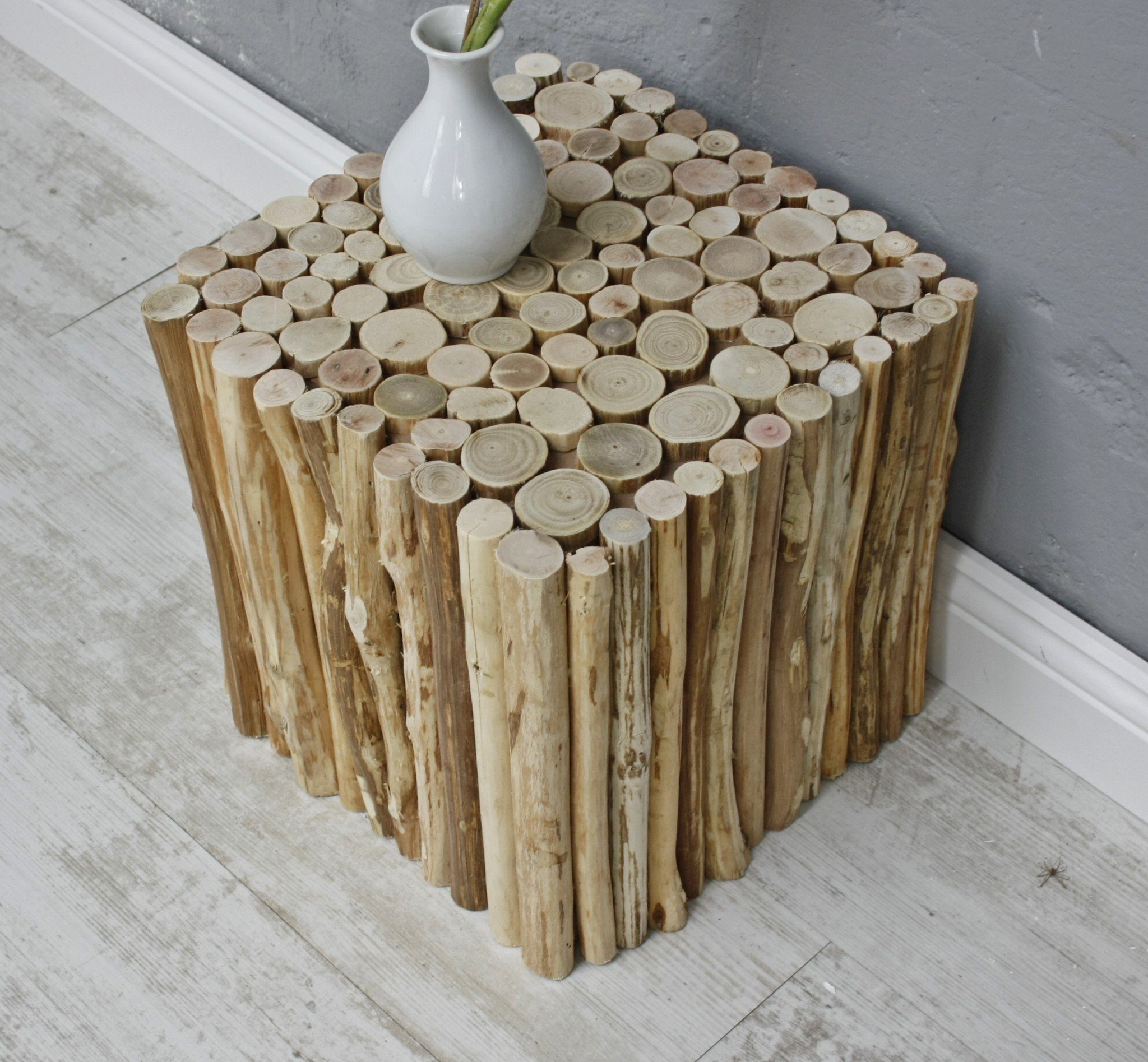 elbmöbel Beistelltisch Hocker Beistelltisch Eckig Holz Wooden Ablage (FALSCH), Beistelltisch: holz cm 30x30x30